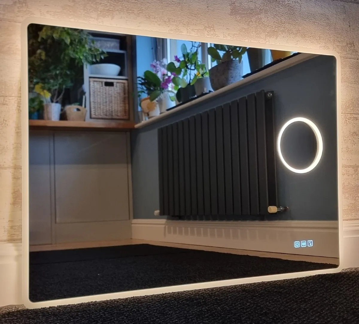 LED Bathroom Mirror Makeup Bluetooh Defogger - Image 4