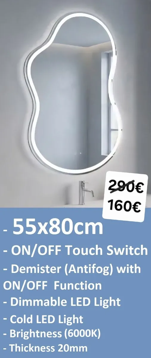 LED Bathroom Mirror Antifog - Image 1