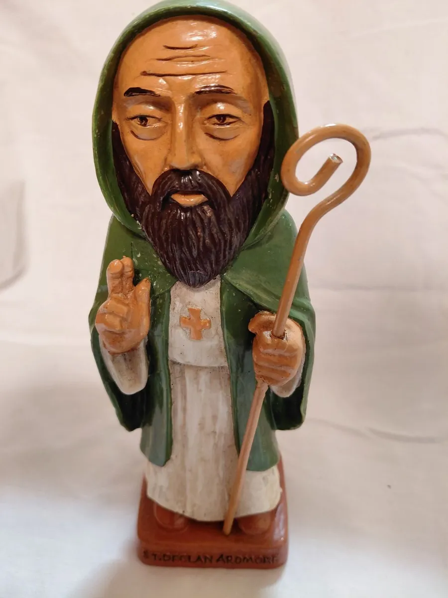 Hand‑Painted St Declan of Ardmore Figurine – - Image 1