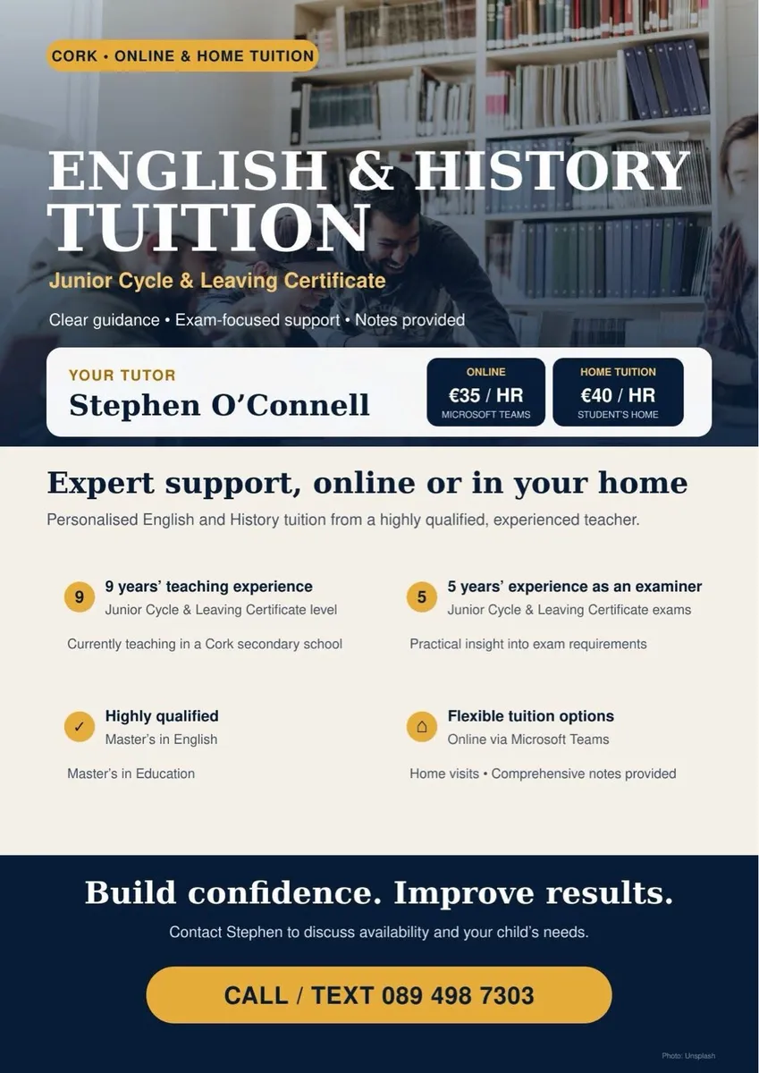 English and History Grinds/Tutoring