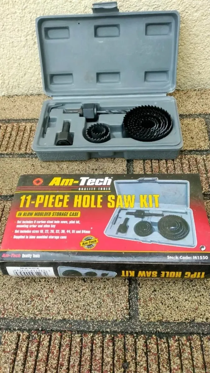 Am-tech 11 piece hole saw kit - Image 1