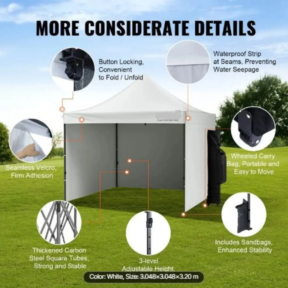 Pop Up Canopy Tent Outdoor Gazebo - Image 4