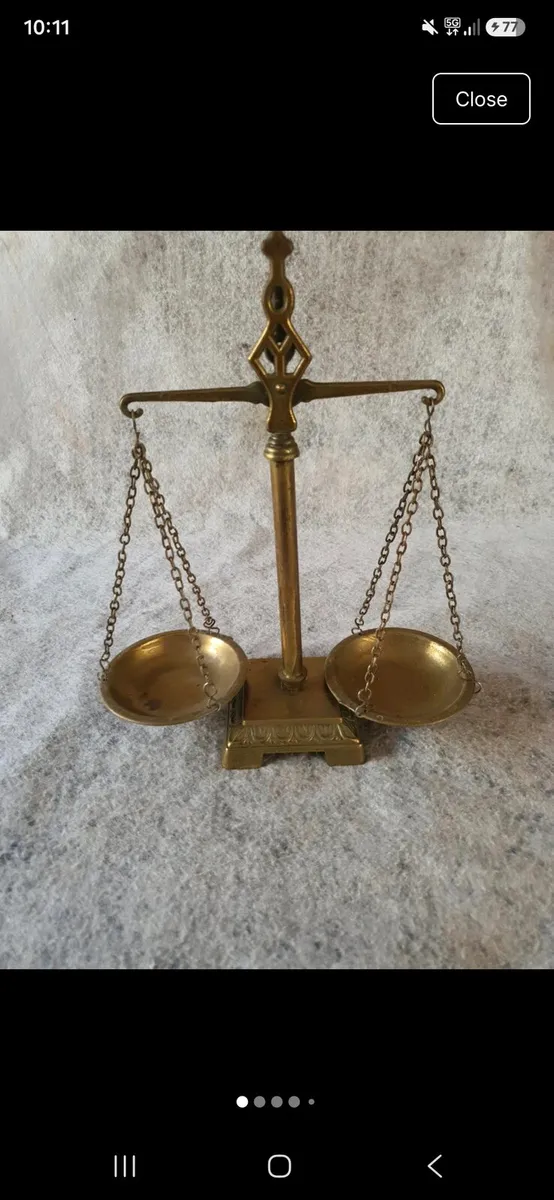 Scales of justice brass - Image 1