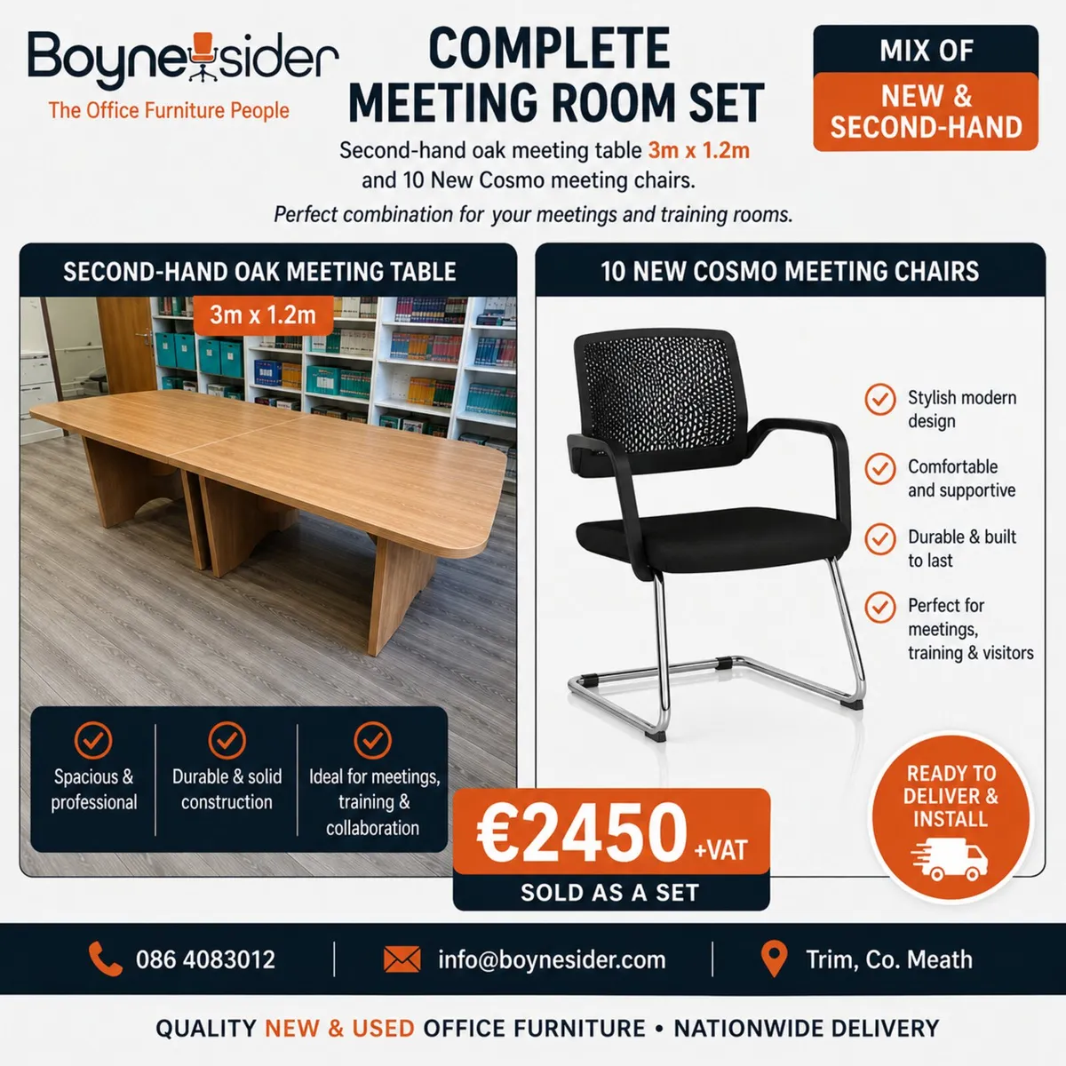 Meeting table and chairs set - Image 1