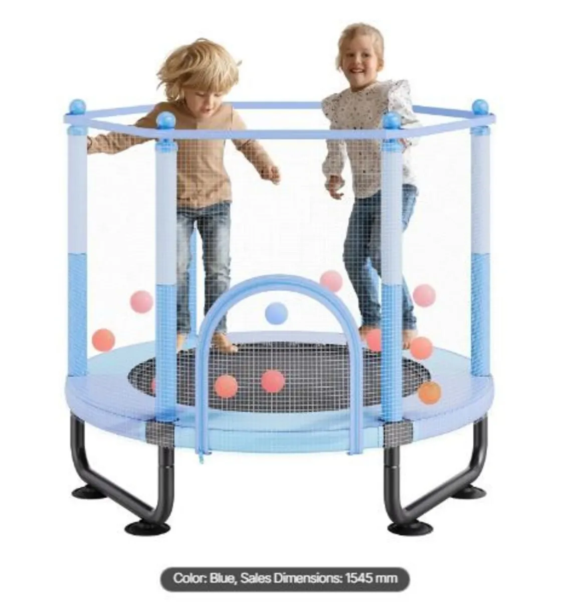 60" Kids Trampoline, 5FT Indoor Outdoor - Image 3