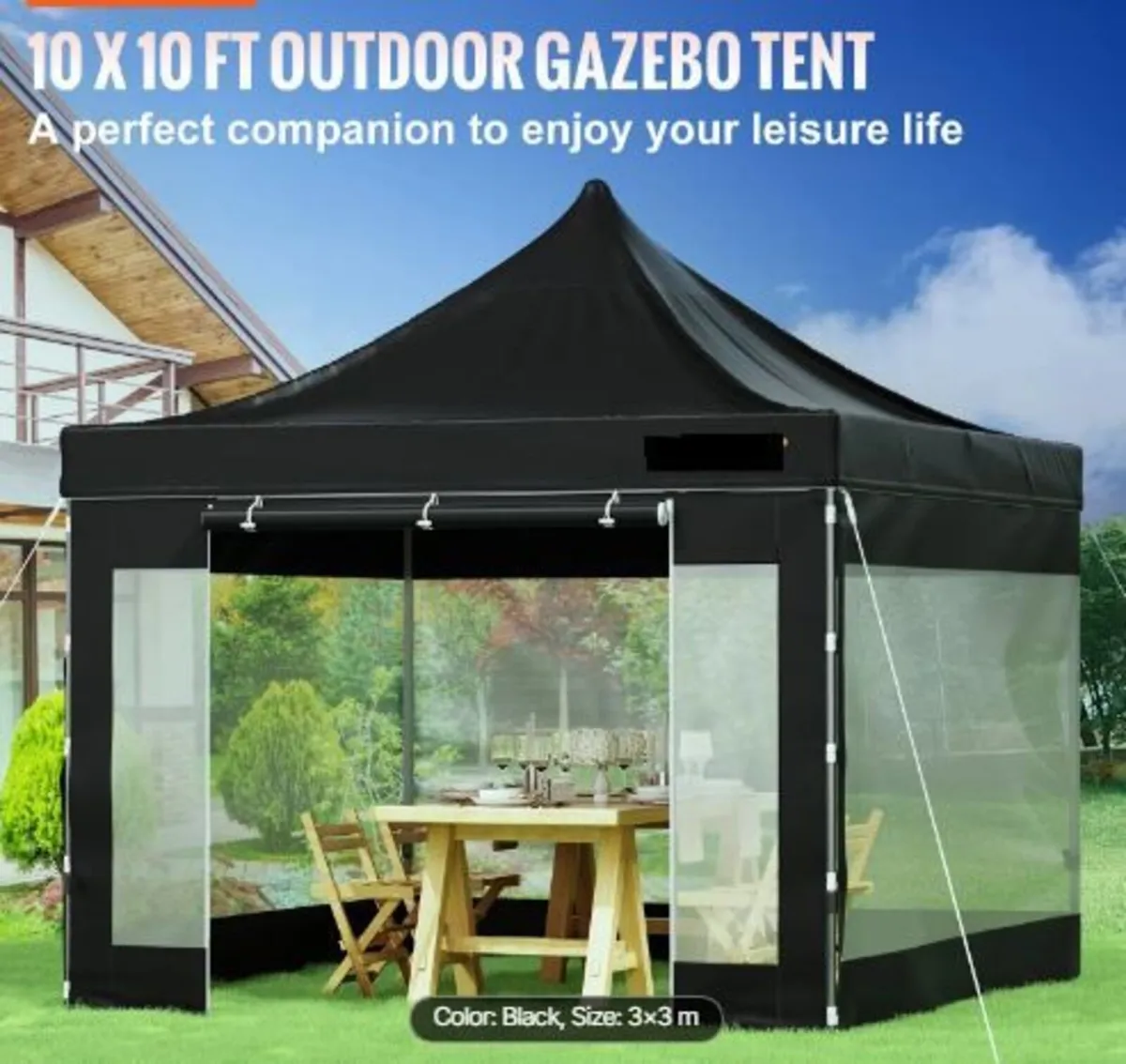 304.8 x 304.8 cm Pop Up Canopy Tent - Image 3