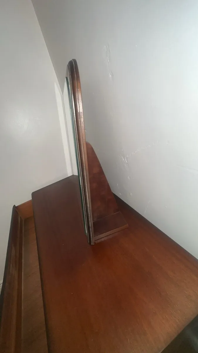 Vintage Dressing Table with Mirror & Stool - Image 2