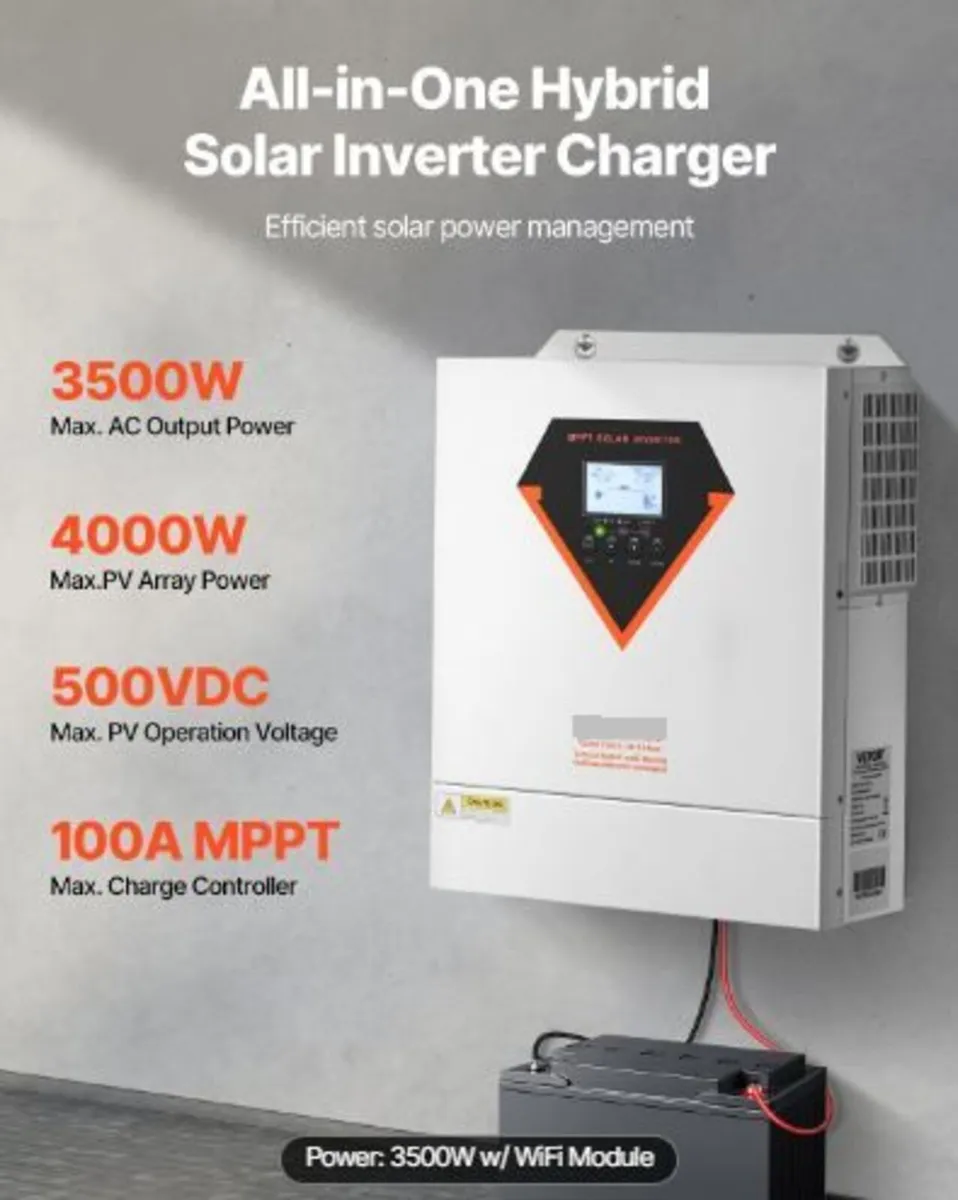 Hybrid Solar Inverter, 3500W - Image 1