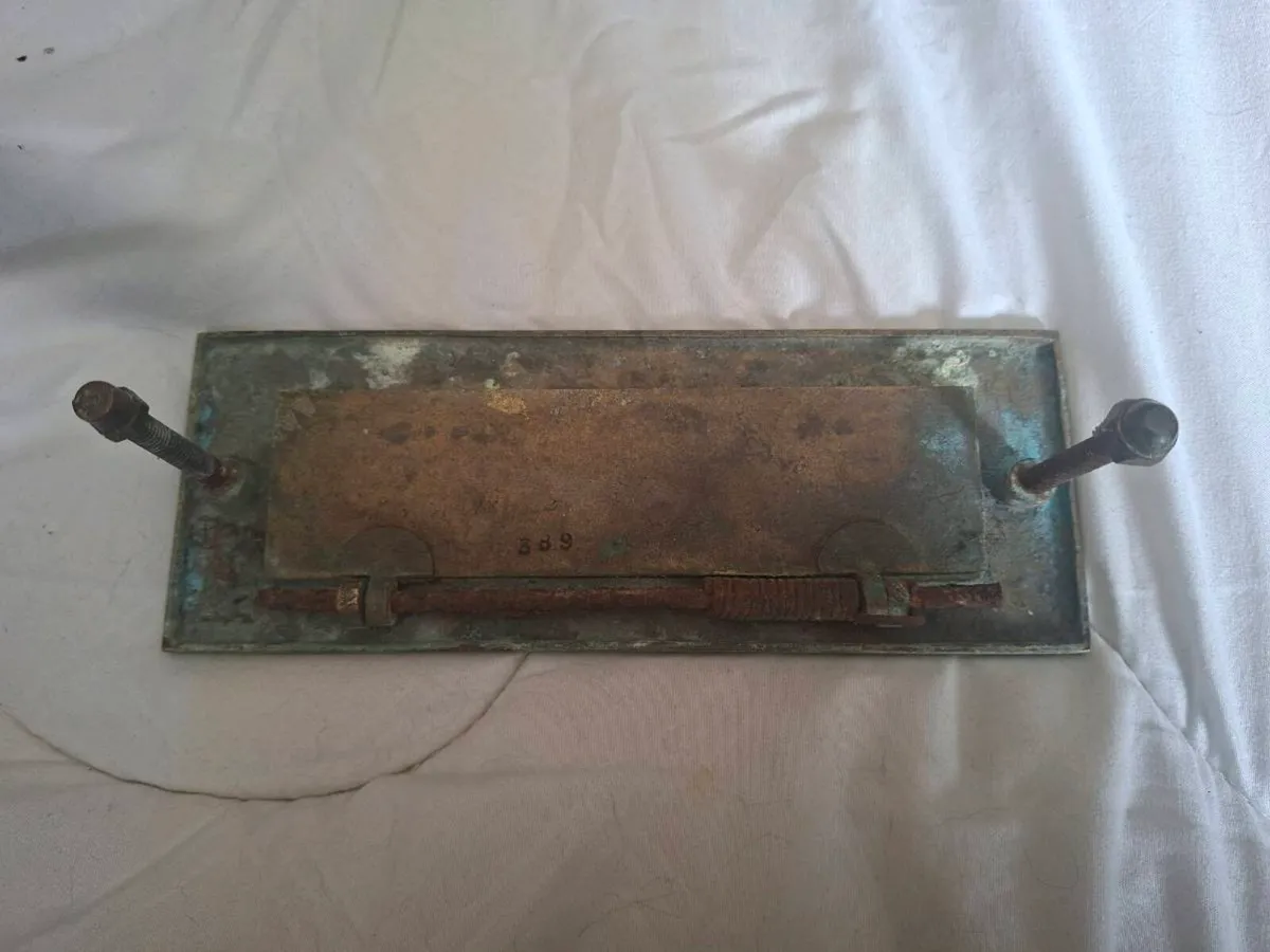 Vintage reclaimed Brass Letterbox - Image 3