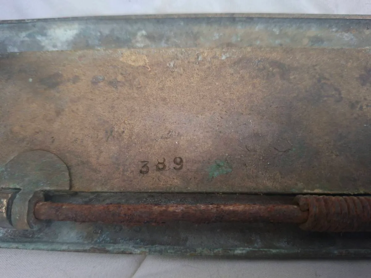 Vintage reclaimed Brass Letterbox - Image 4