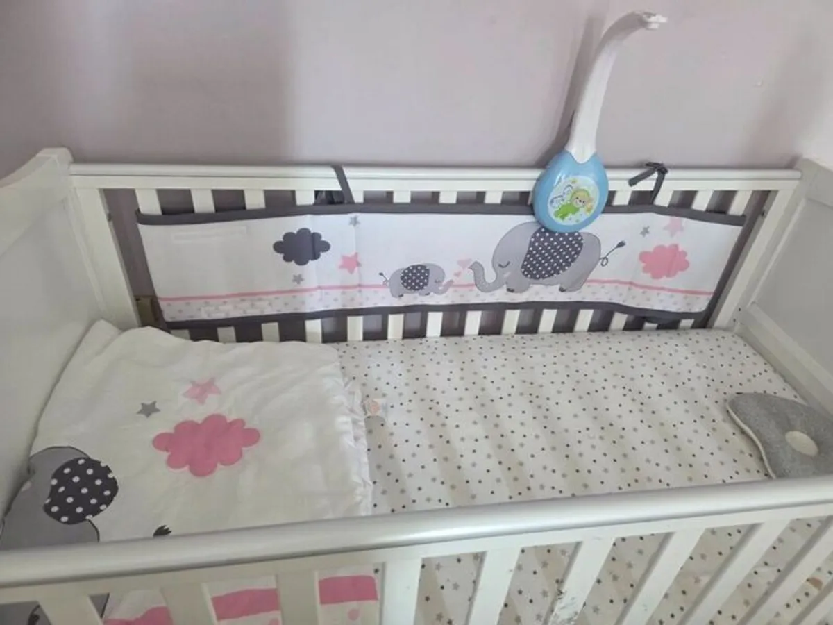 Baby Cot with Mattress - Image 3