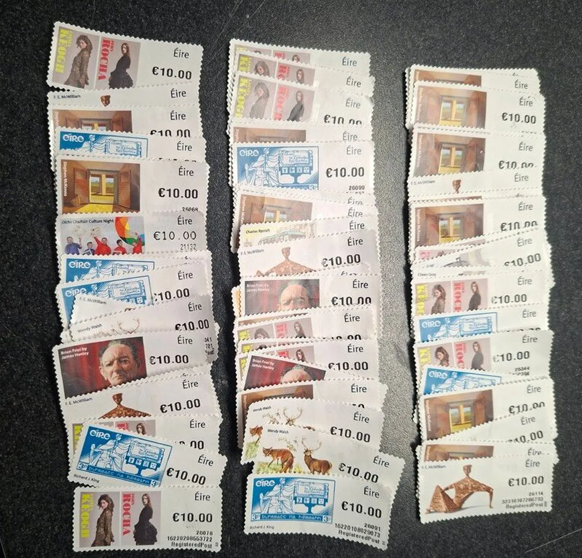 70 x 10 Euro Ireland Stamps