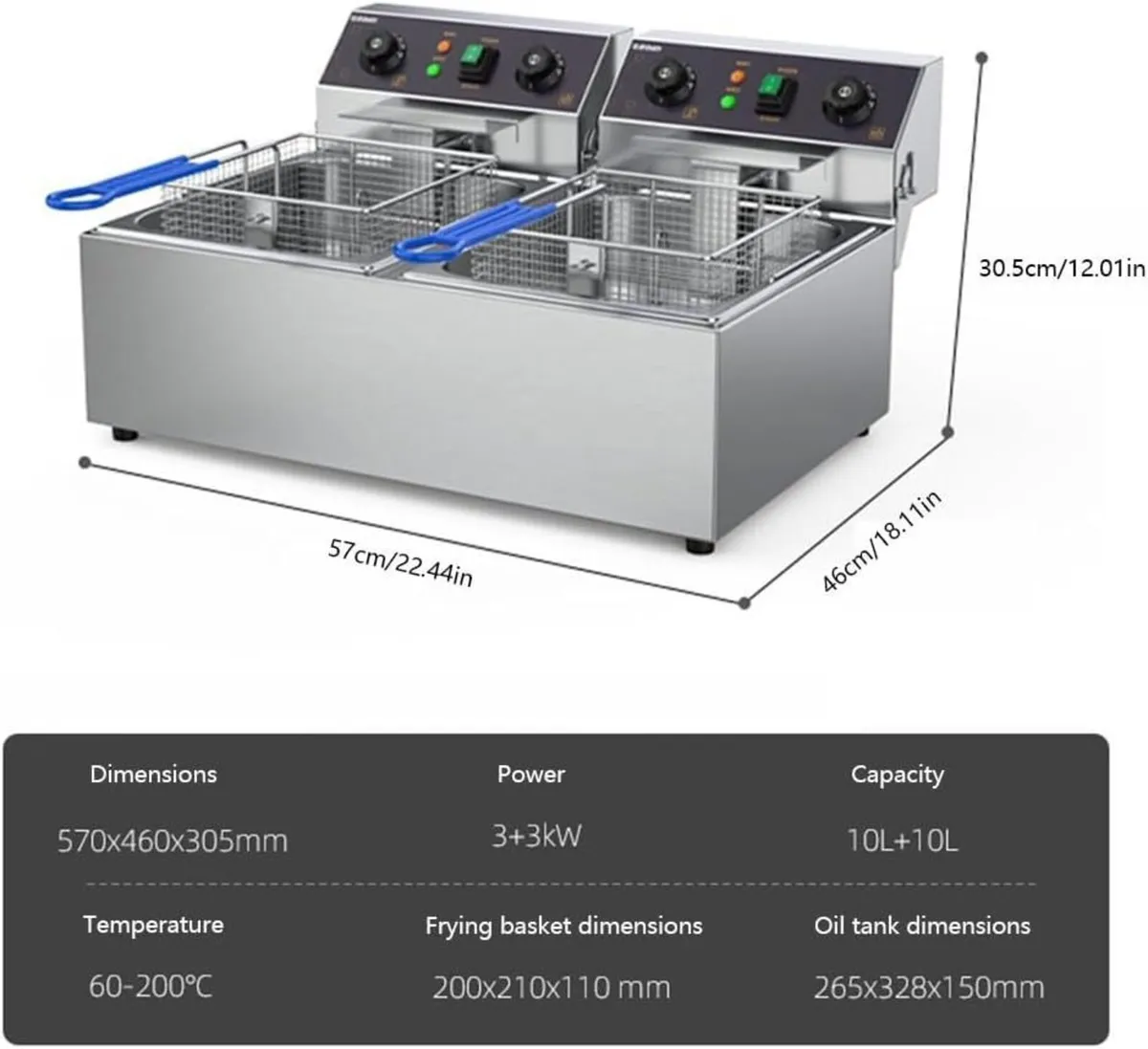 20L Commercial Electric Deep Fryer - Image 2