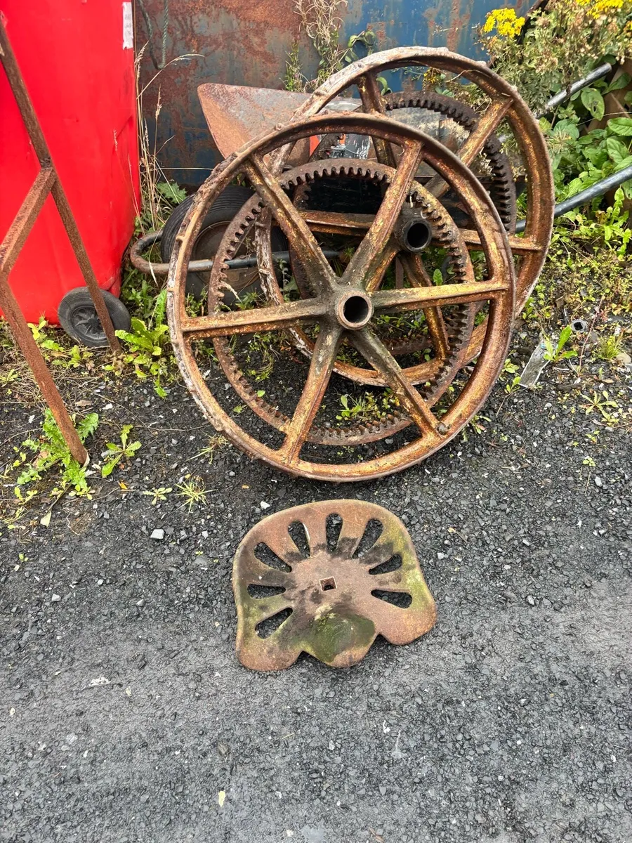 Vintage cast iron Wheels - Image 1