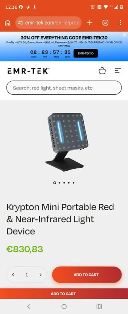 UV Red Light Panel - Image 1