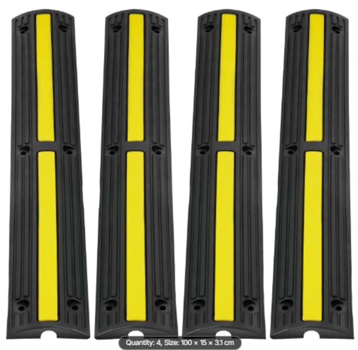 Cable Protector Ramp 100x15x3.1 cm, 4 Pack of 1 - Image 1