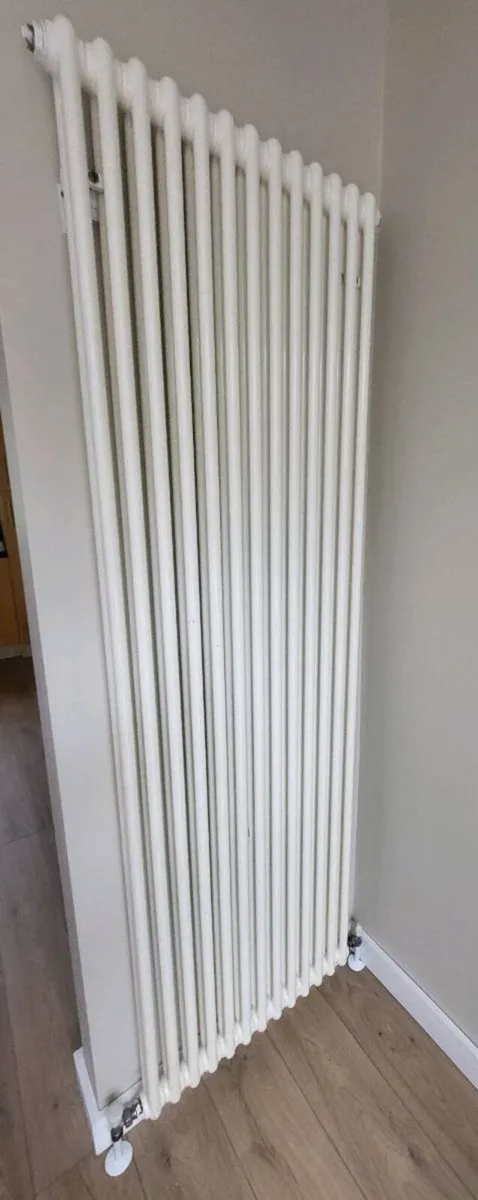 ​Modern Tall White Tubular Radiator - 2m x 64cm - Image 3