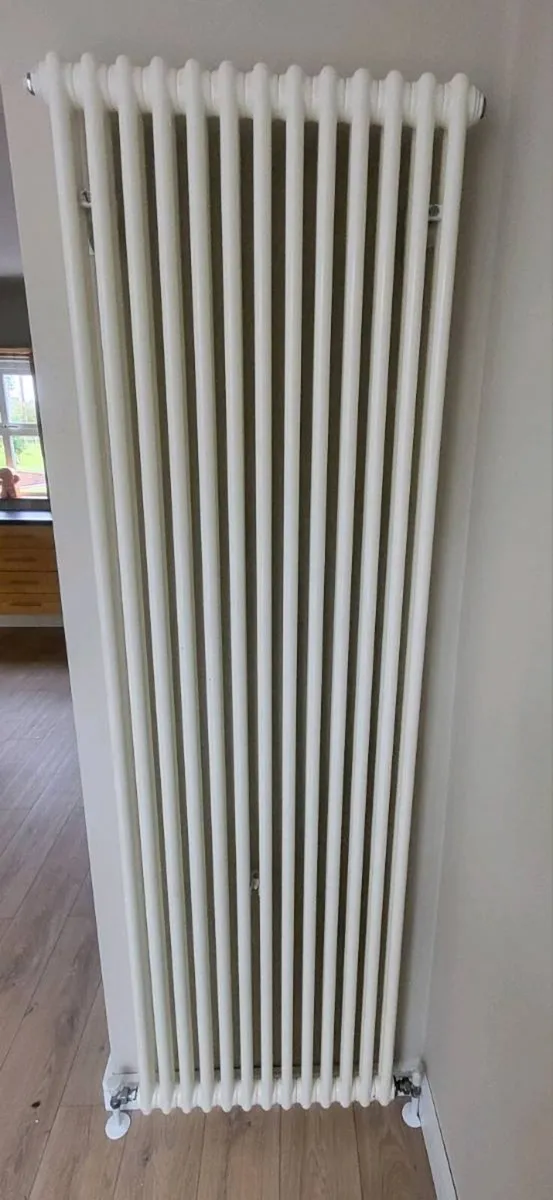 ​Modern Tall White Tubular Radiator - 2m x 64cm - Image 1