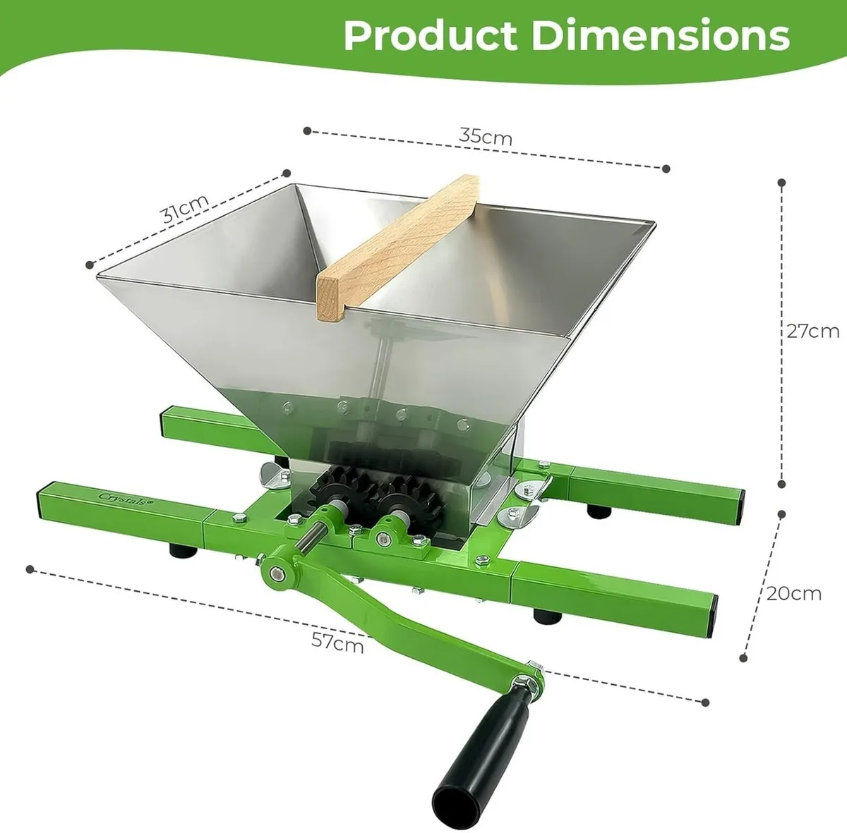 12L Fruit Press With Grape Crusher Mill - Image 2