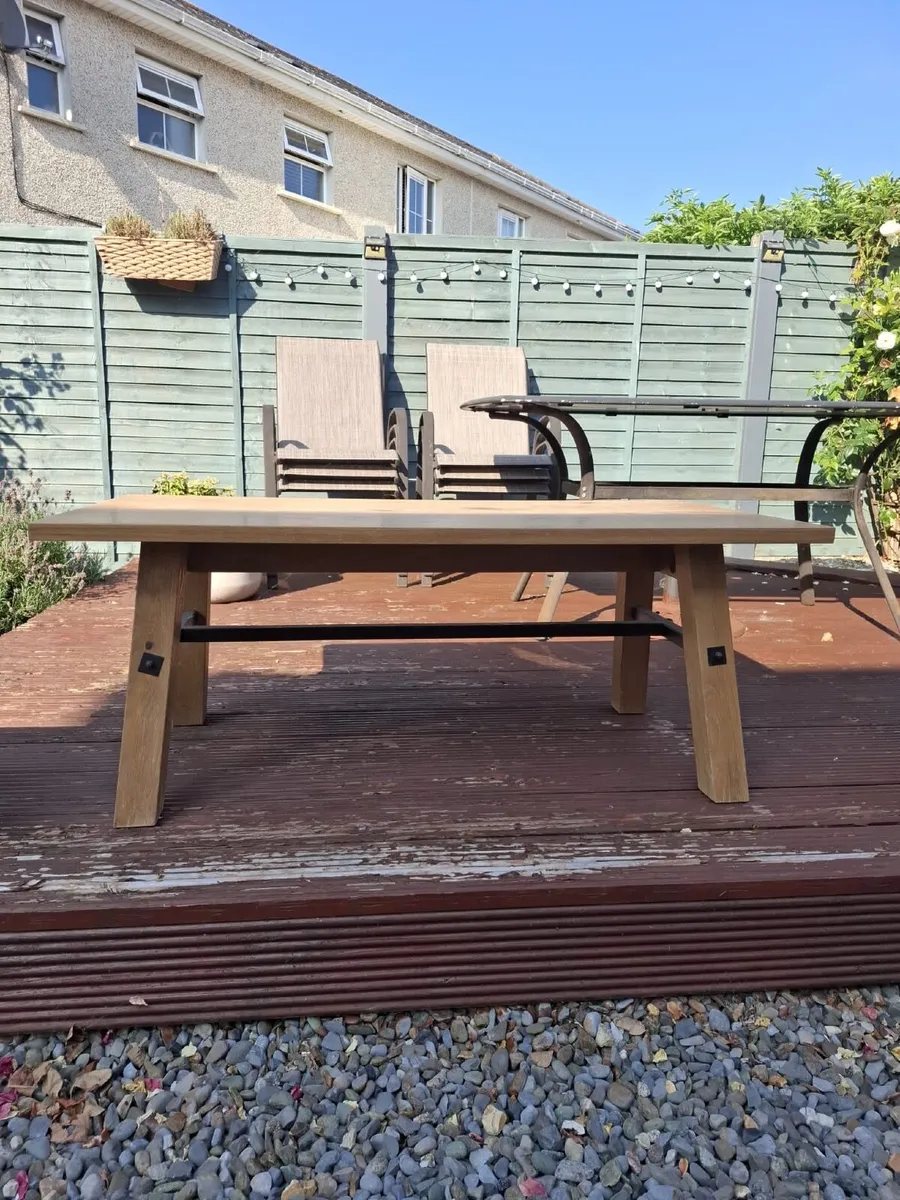 Solid Natural Wood Coffee Table - Image 2