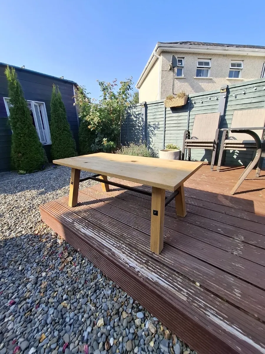 Solid Natural Wood Coffee Table - Image 3