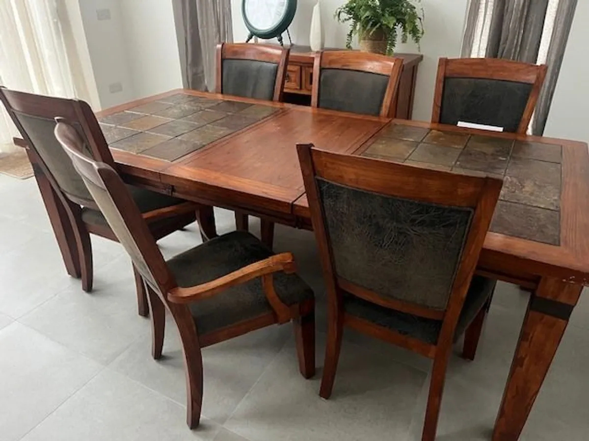 Alpine Heritage Dining Table 6 Chairs & Sideboard - Image 4
