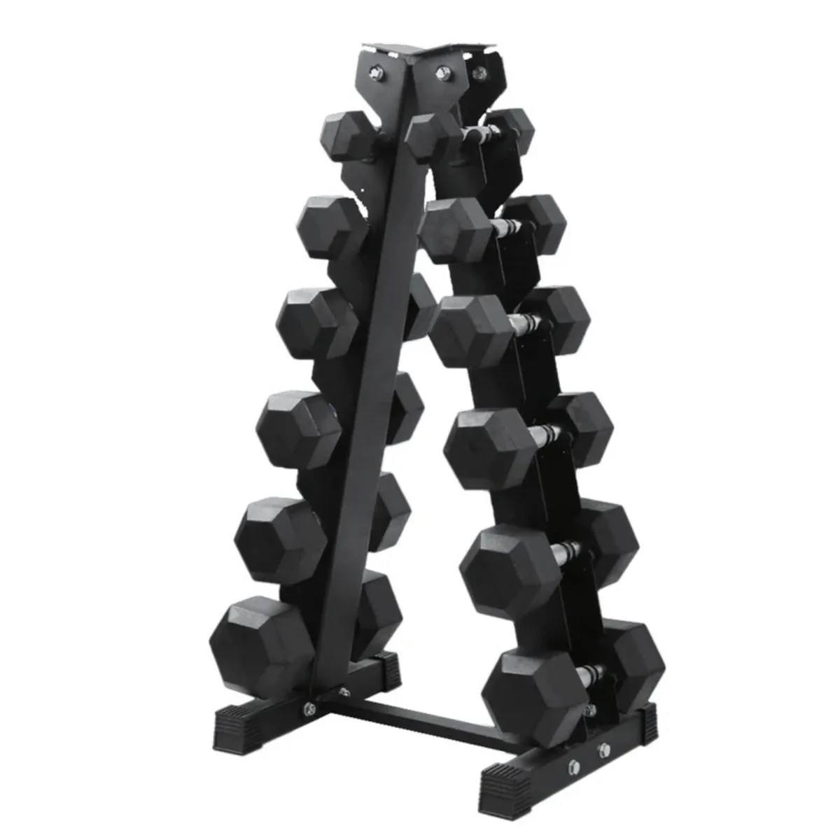 5kg to 17.5kg dumbbell set with rack
