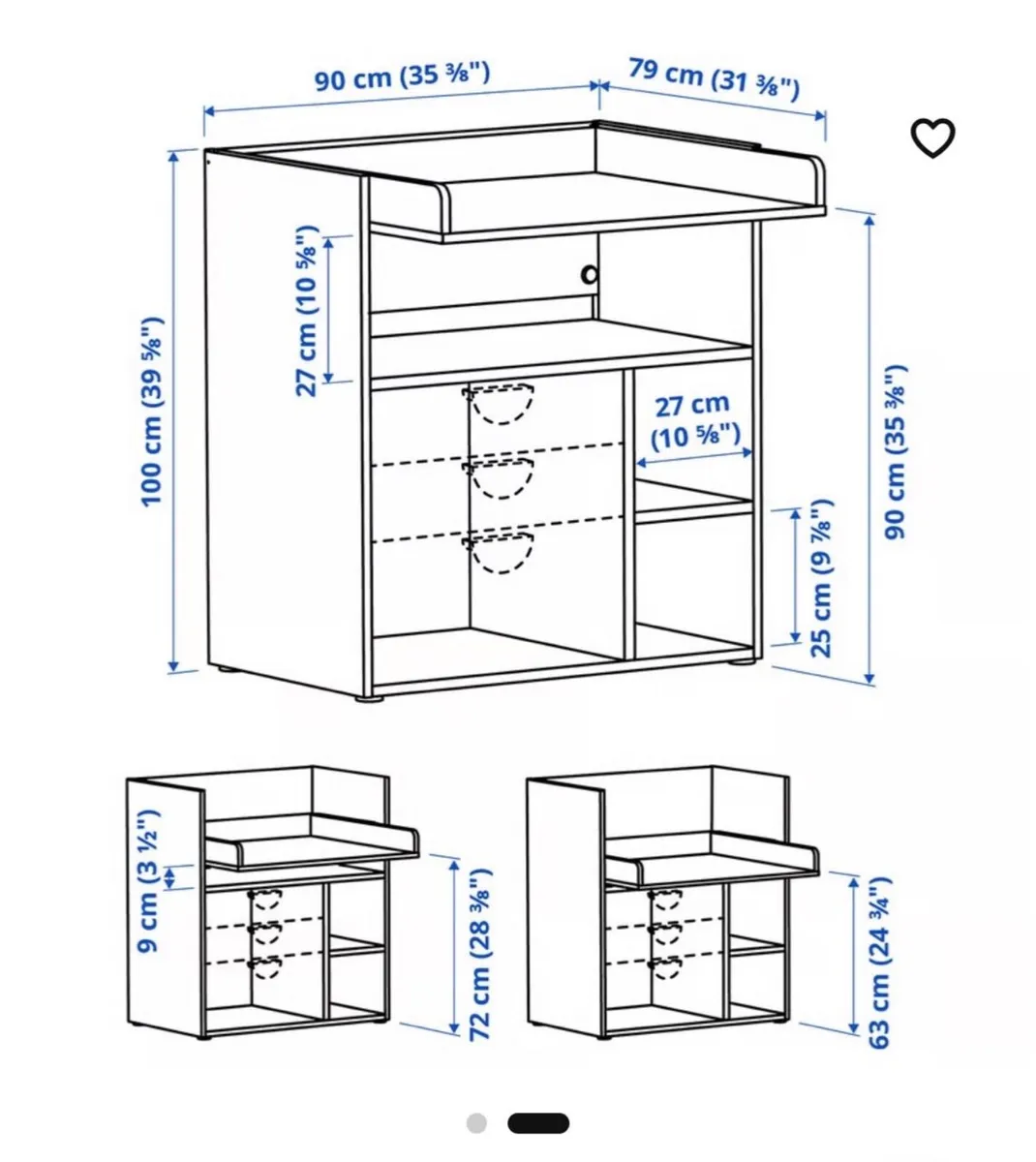 IKEA Baby Changing Table – Used - Image 2