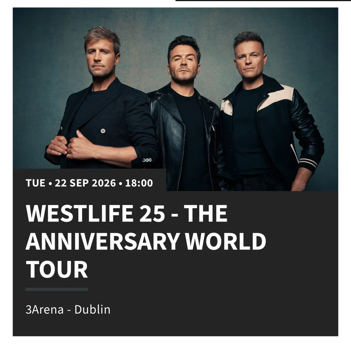 4 Westlife Standing Tickets