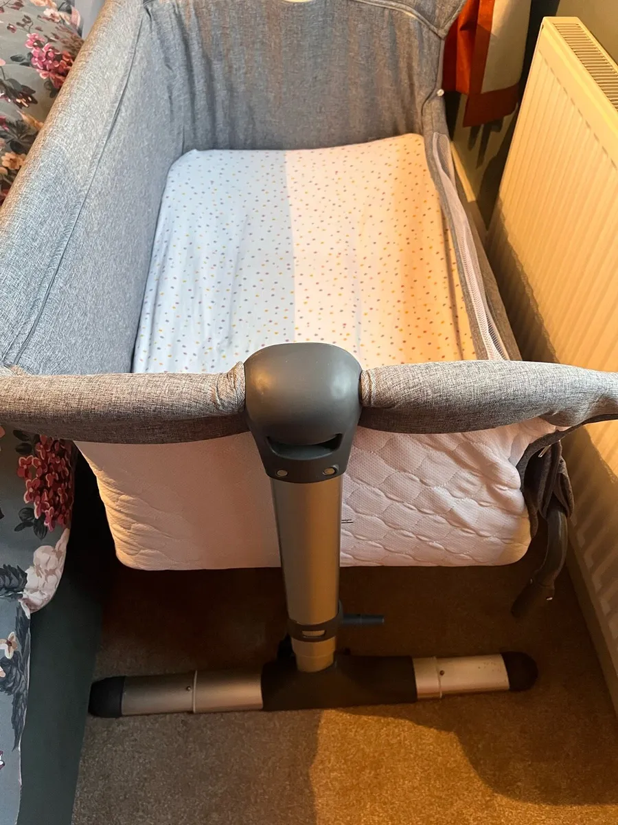 Babylo Snuggle Cuddle Co-Sleeper Grey Melange - Image 3