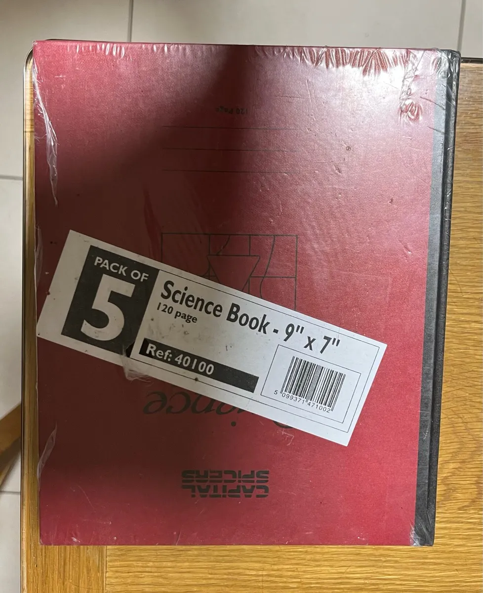 5 x 120 page Science Hardbooks 9”x7” - Image 1