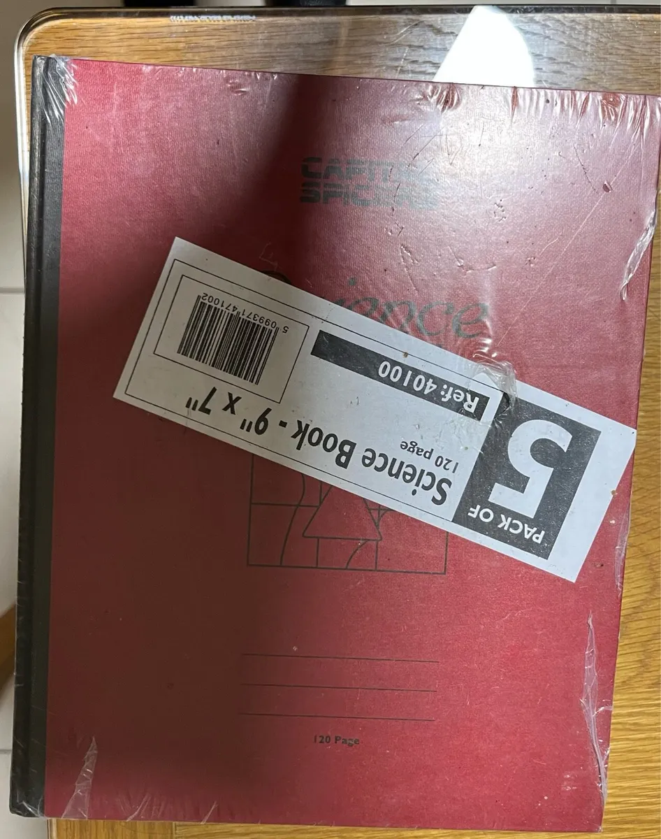 5 x 120 page Science Hardbooks 9”x7” - Image 3