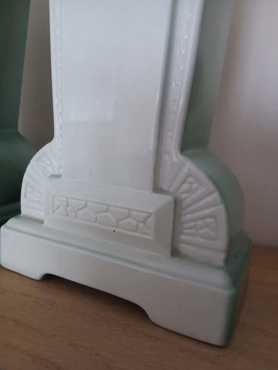 Art Deco Vases (pair) Rare Find. - Image 2