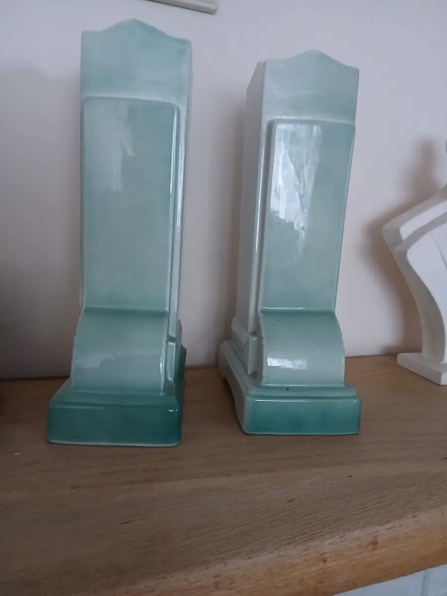 Art Deco Vases (pair) Rare Find. - Image 3