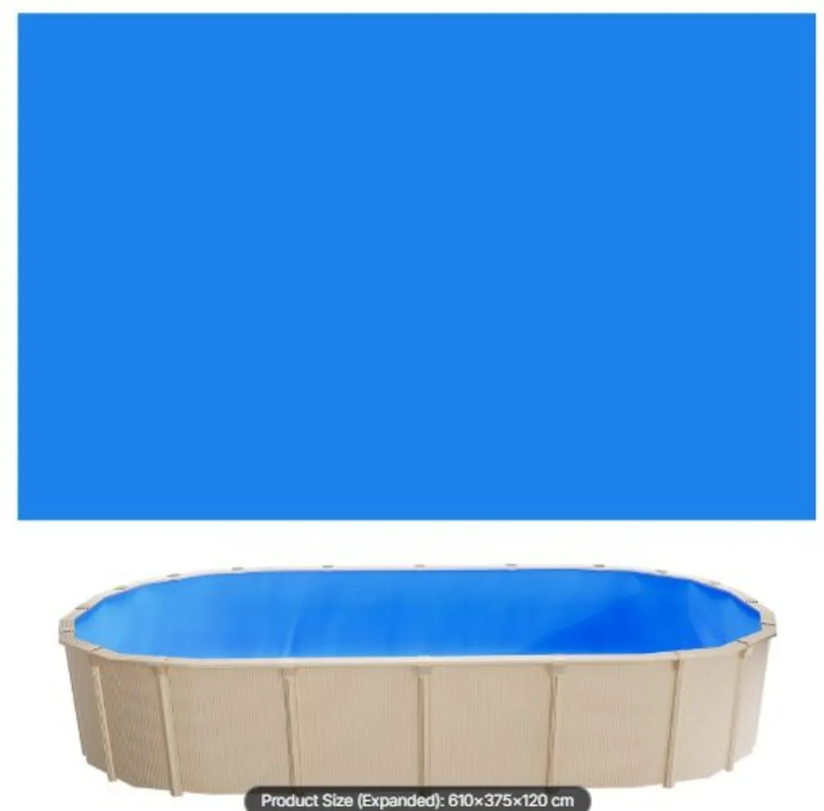 Oval Pool Liner,375 x 610 cm UniBead Swimming Pool - Image 1