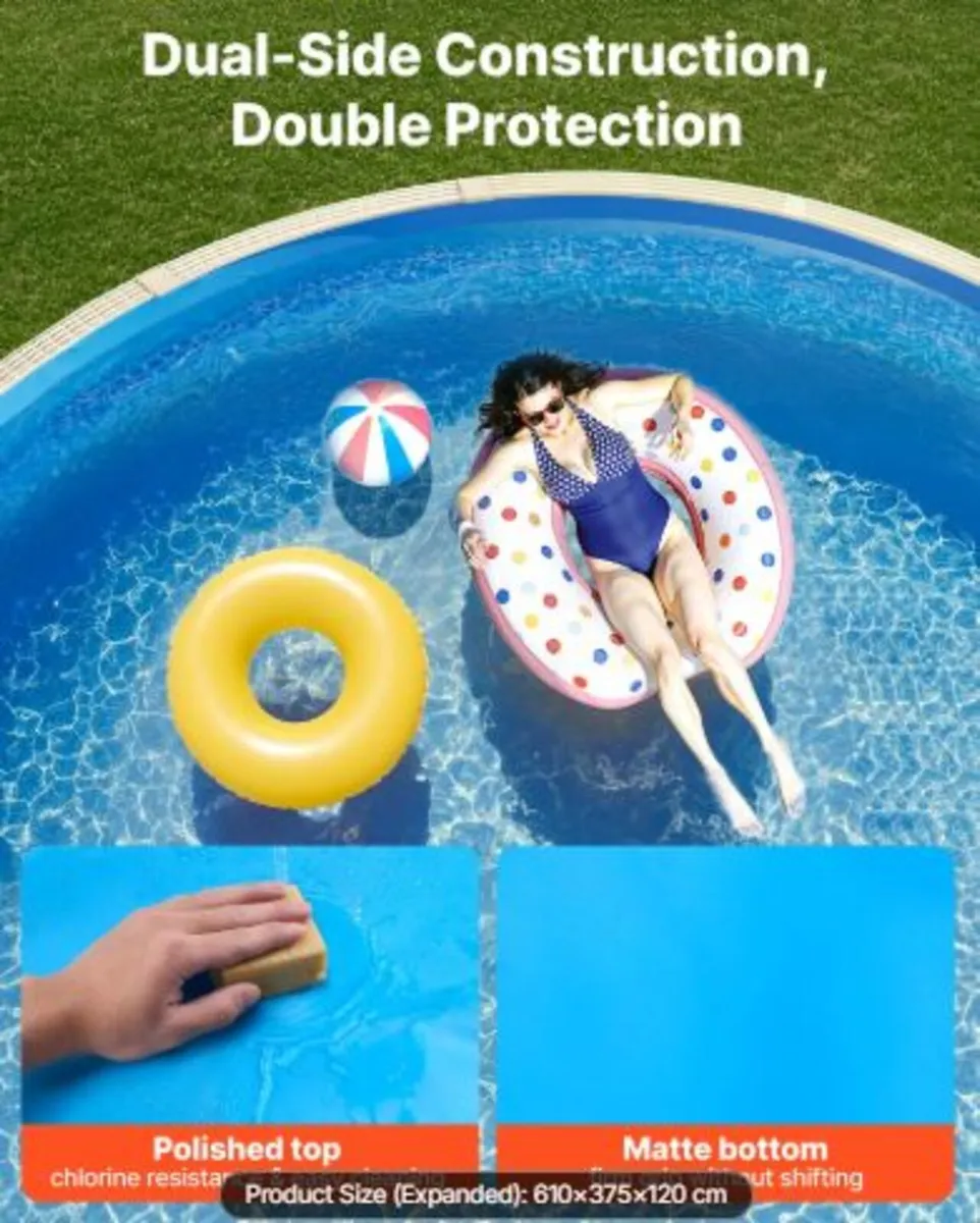 Oval Pool Liner,375 x 610 cm UniBead Swimming Pool - Image 3
