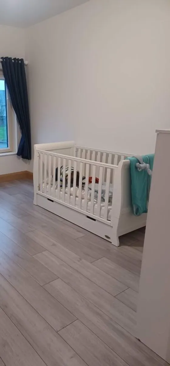 Cot Bed, Drawers and Wardrobe for Nursery - Image 1