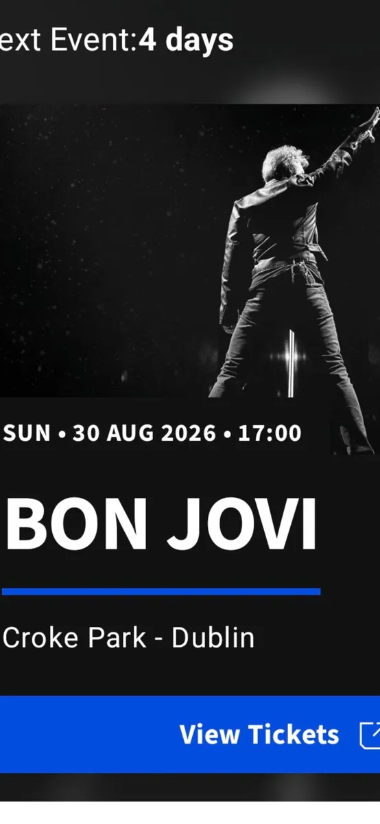 2× Bon Jovi Concert Tickets Dublin - Image 1