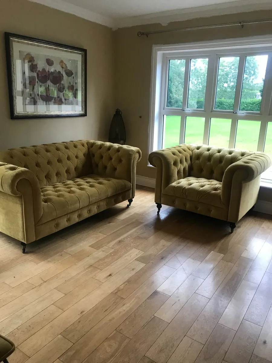 Chesterfield Sofa & Chair - Image 1