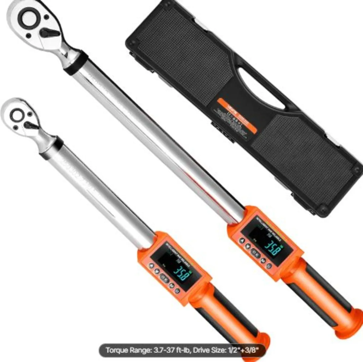 Digital Torque Wrench Set, 2 Pieces, 1/2, 3/8 Inch - Image 1
