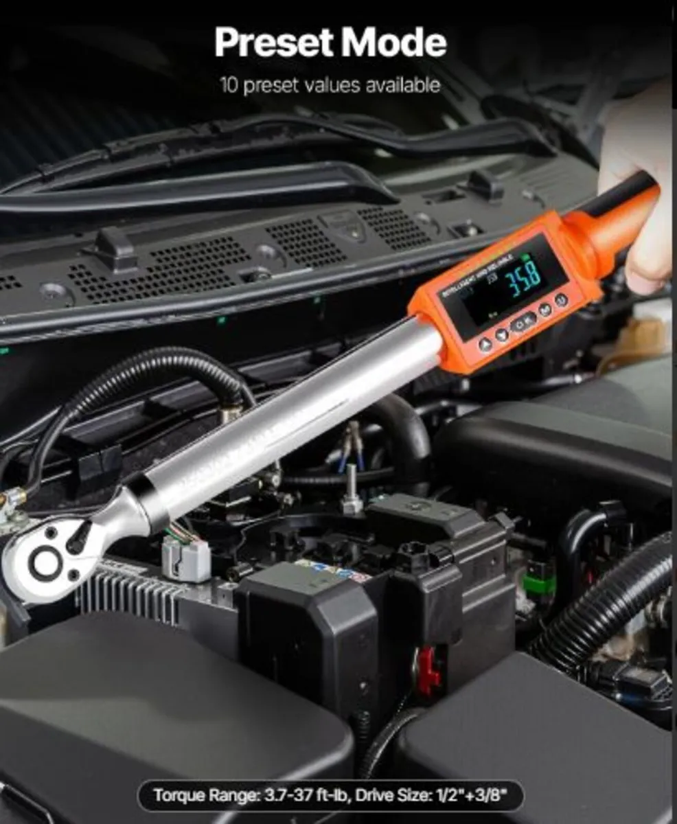 Digital Torque Wrench Set, 2 Pieces, 1/2, 3/8 Inch - Image 3