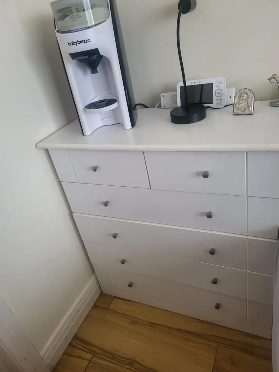 White Chest of Drawers – 6 Drawers —78*40 - Image 2