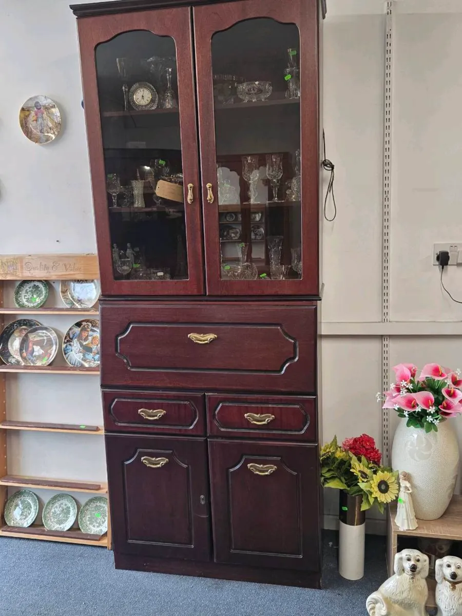 2 piece mahogany unit - Image 1