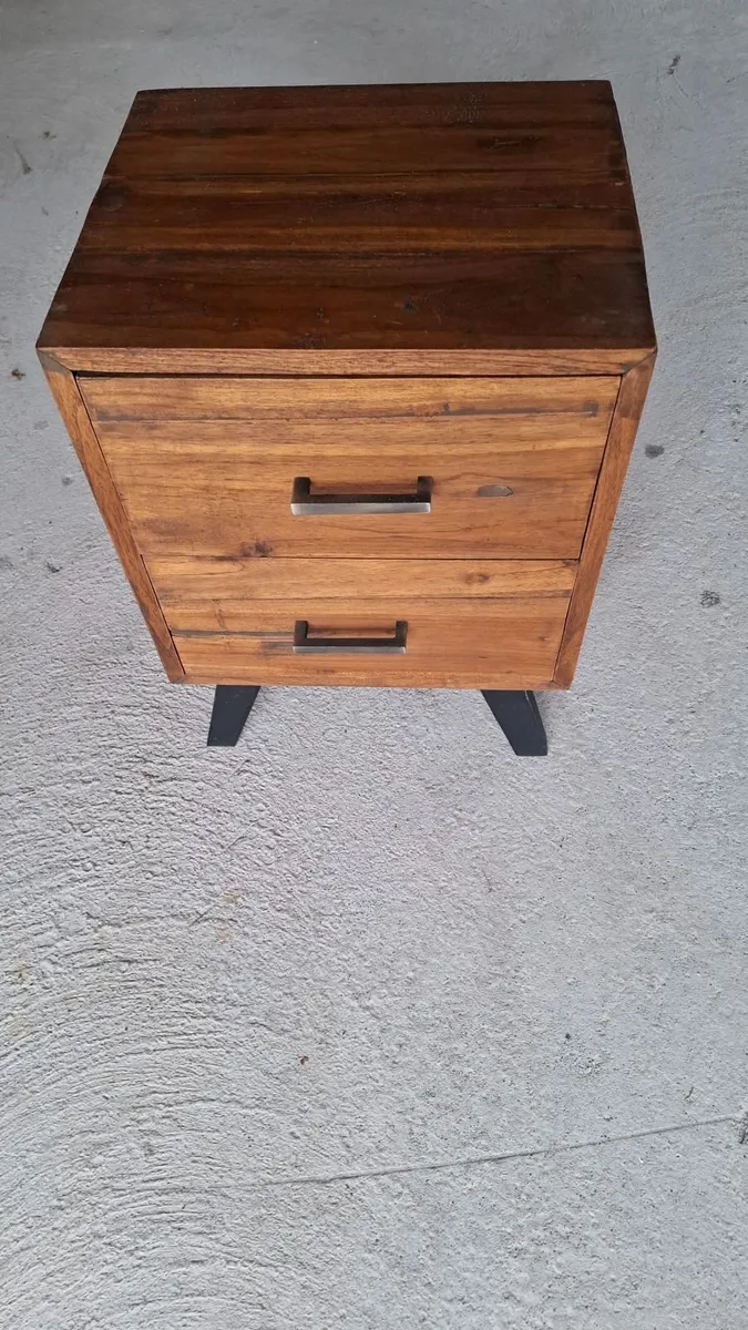Solid Teak Bedside Drawers - Image 1