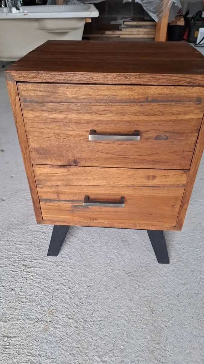 Solid Teak Bedside Drawers - Image 2