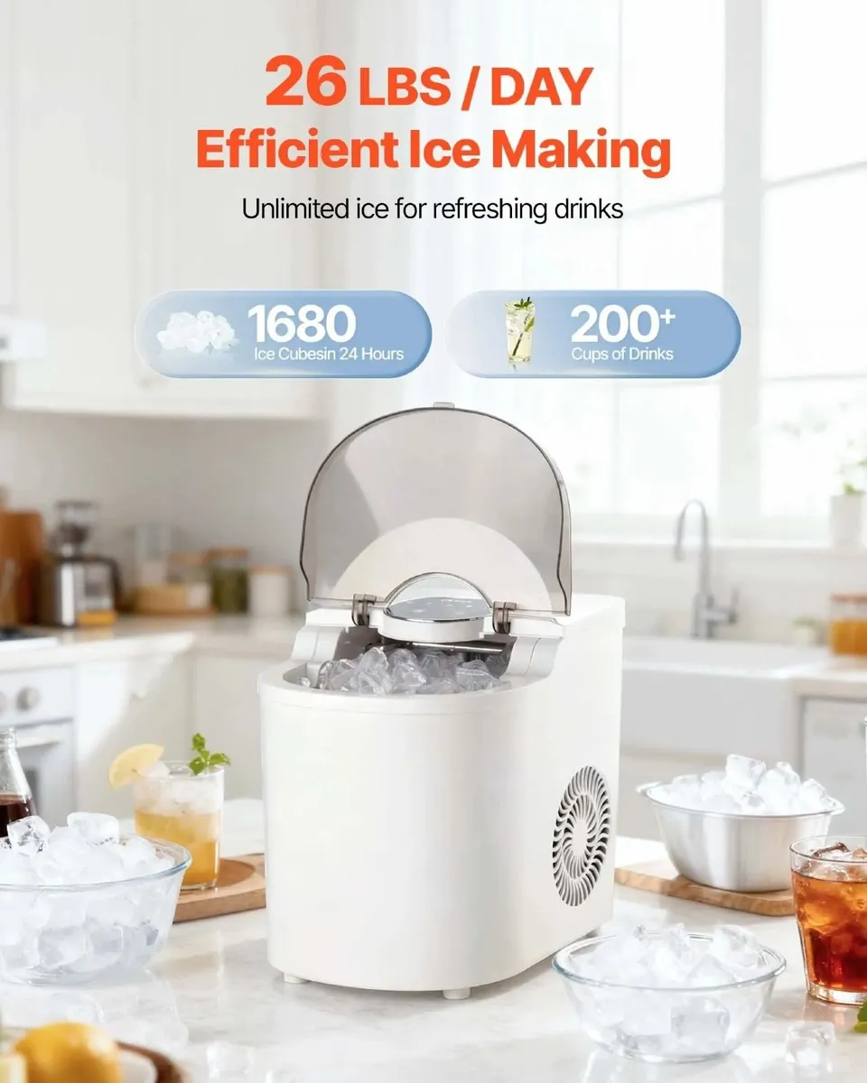 Ice Cube Machine – 11.8kg/24H, 7-Cube Capacity - Image 2
