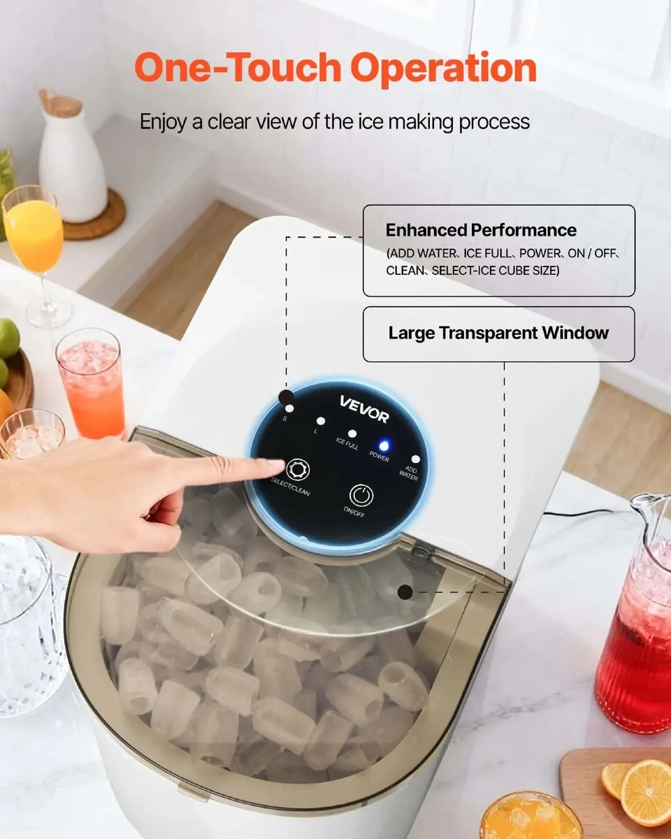 Ice Cube Machine – 11.8kg/24H, 7-Cube Capacity - Image 4
