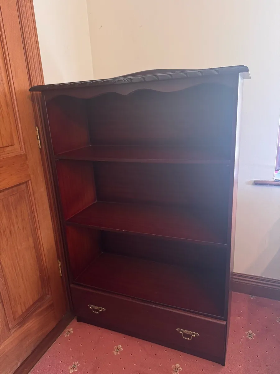 Traditional Wooden Bookcase with drawer - Image 1