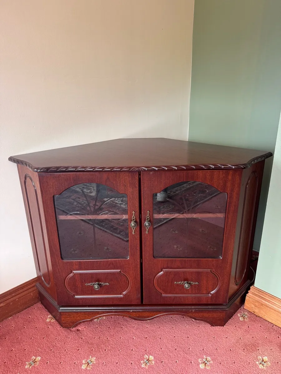 Traditional Wooden Corner Cabinet/ TV Stand - Image 1