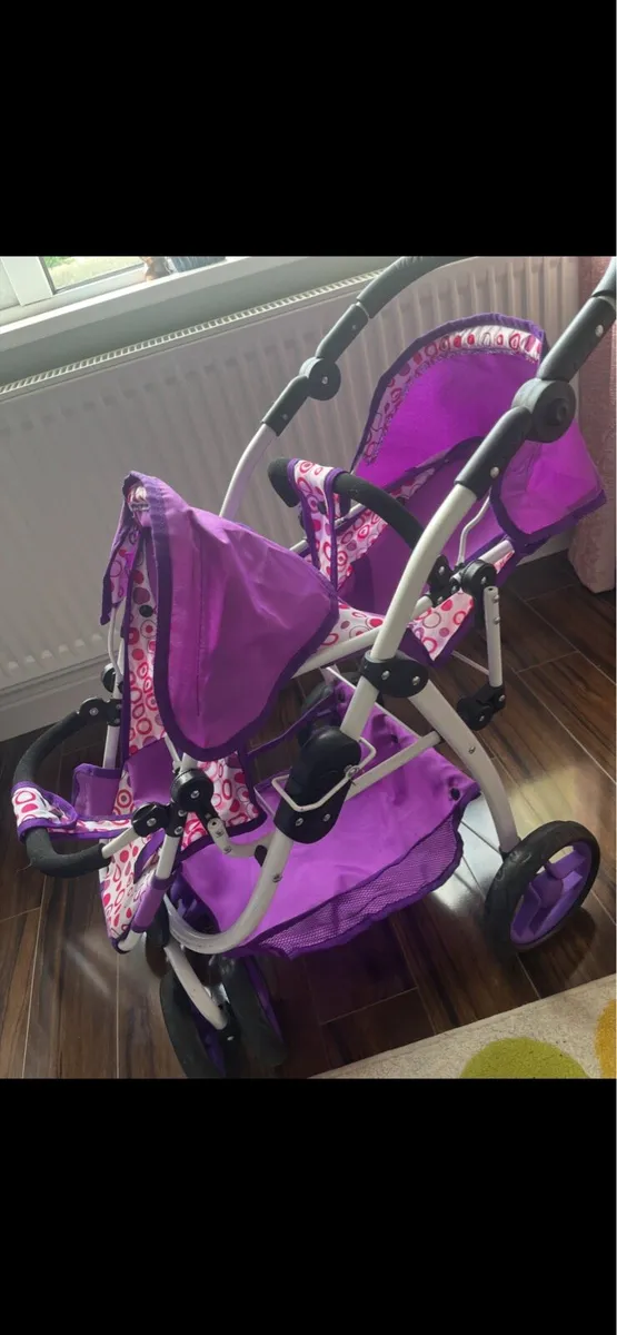 Purple Double dolls Buggy - Image 2